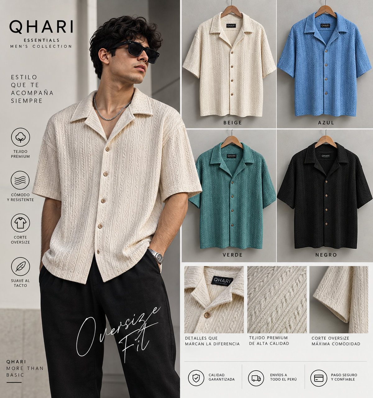 Camisero Oversize Tejido Pesado Premium