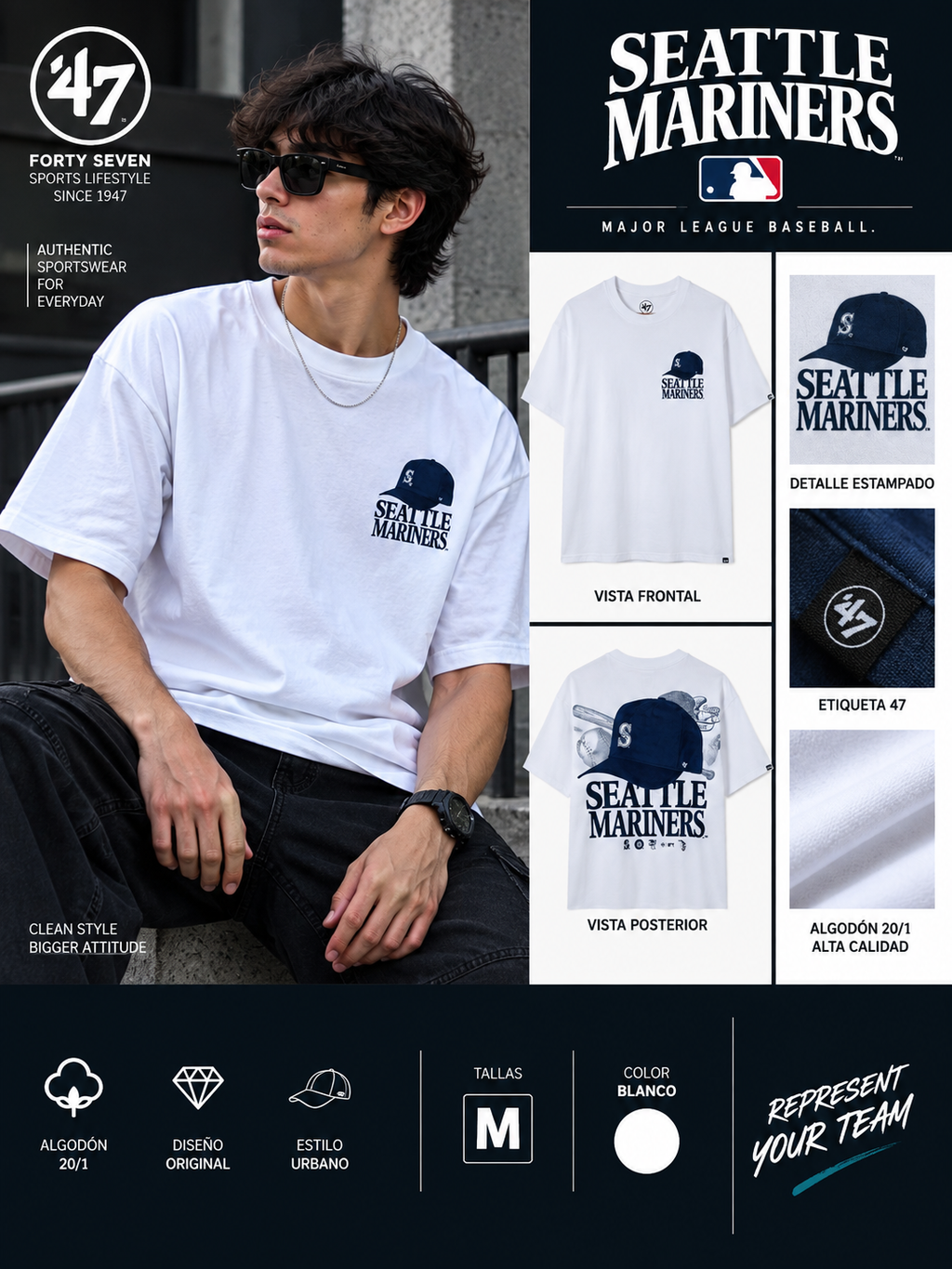 Polo ’47 Seattle Mariners Original | Talla M