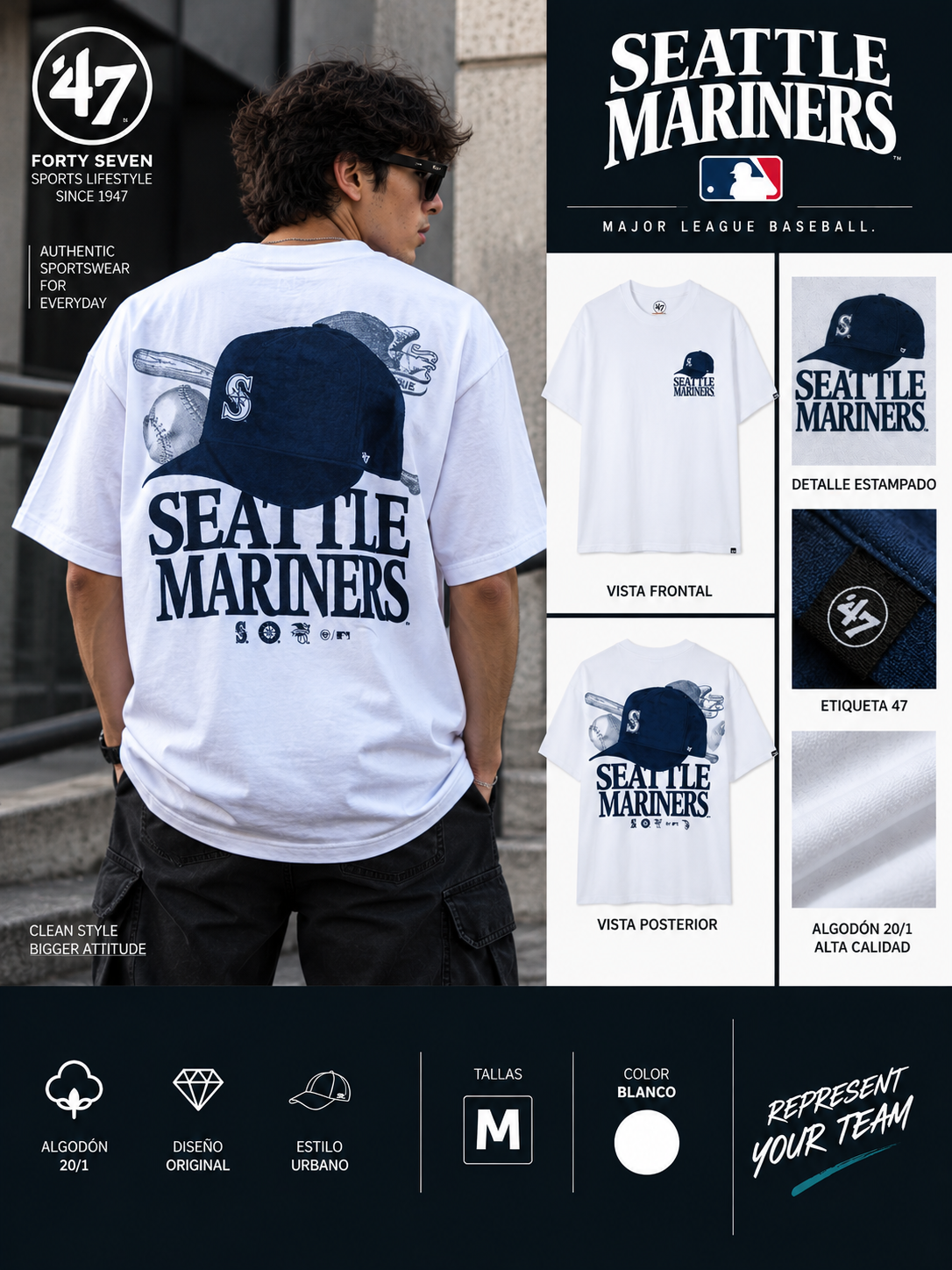 Polo ’47 Seattle Mariners Original | Talla M