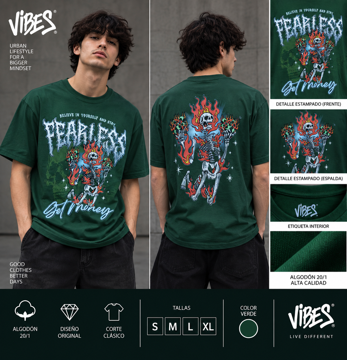 Polo Vibes Fearless Skeleton Original | Tallas S a XL