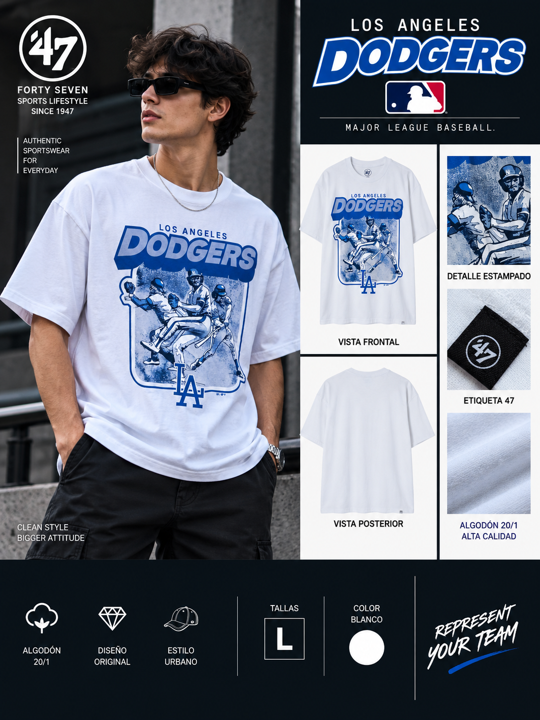 Polo ’47 Los Angeles Dodgers Original | Talla L