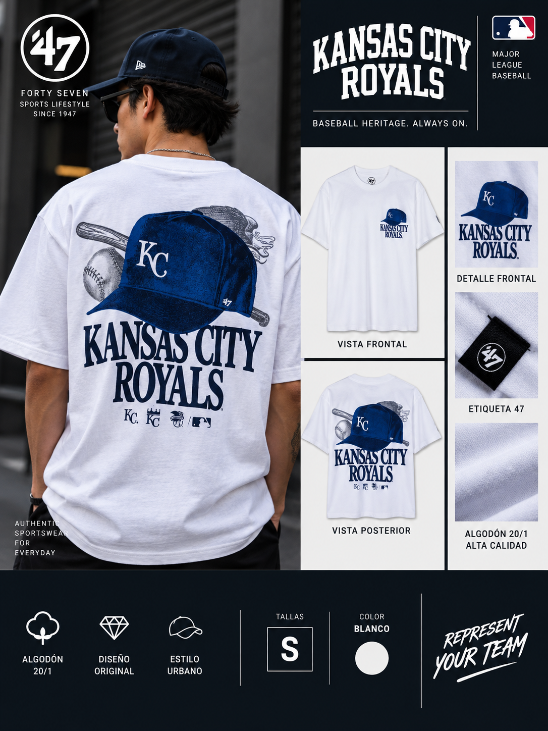 Polo ’47 Kansas City Royals Original | Talla S