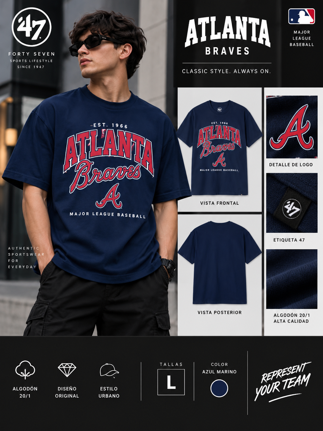 Polo ’47 Atlanta Baseball Original | Talla L