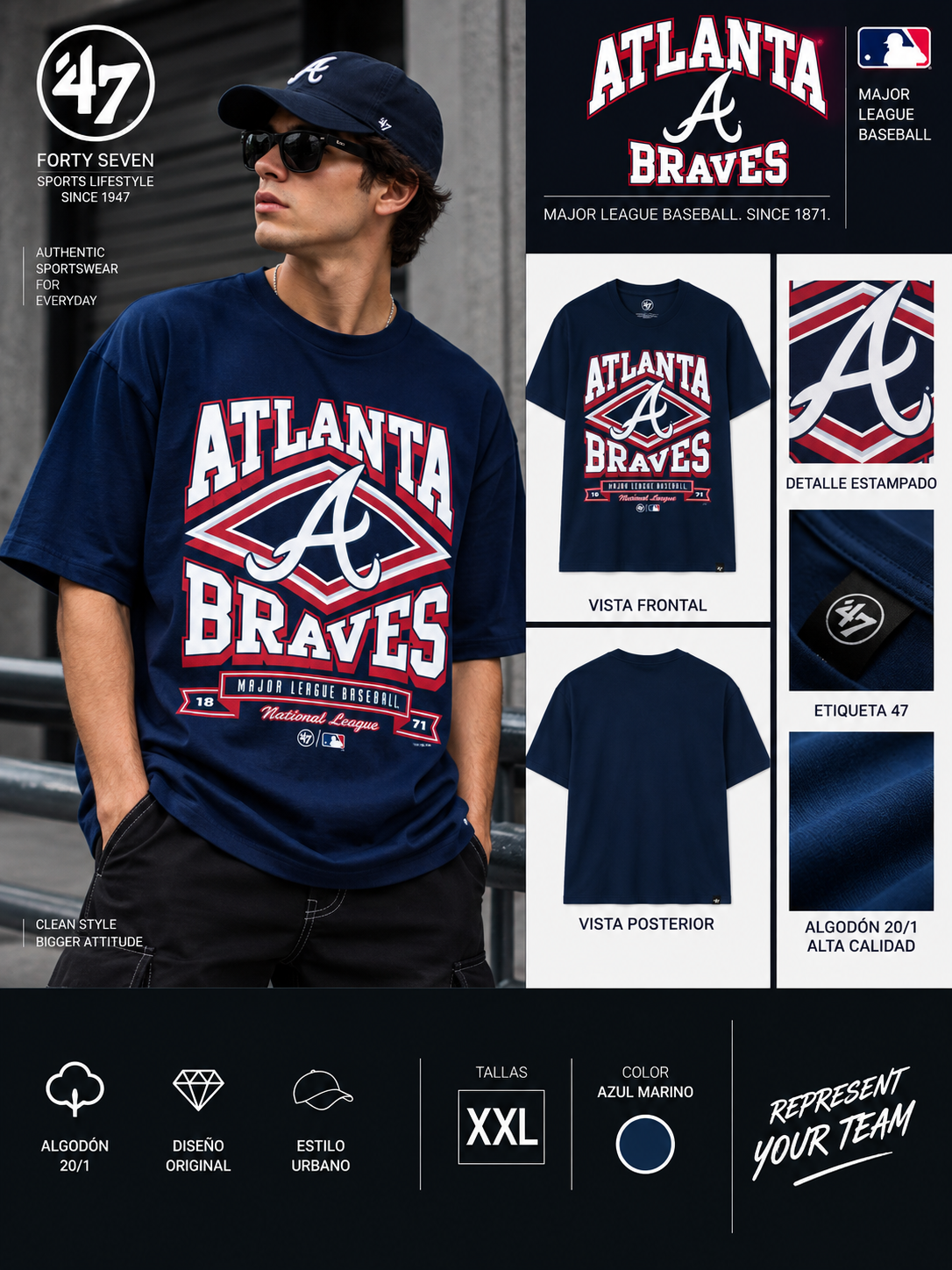 Polo ’47 Atlanta Braves Original | Talla XXL