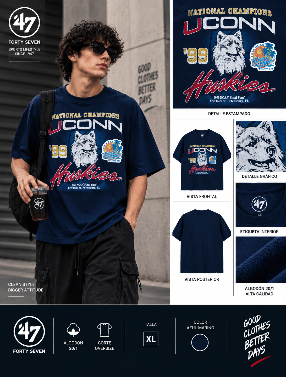 Polo ’47 UConn Huskies National Champions Original | Talla XL