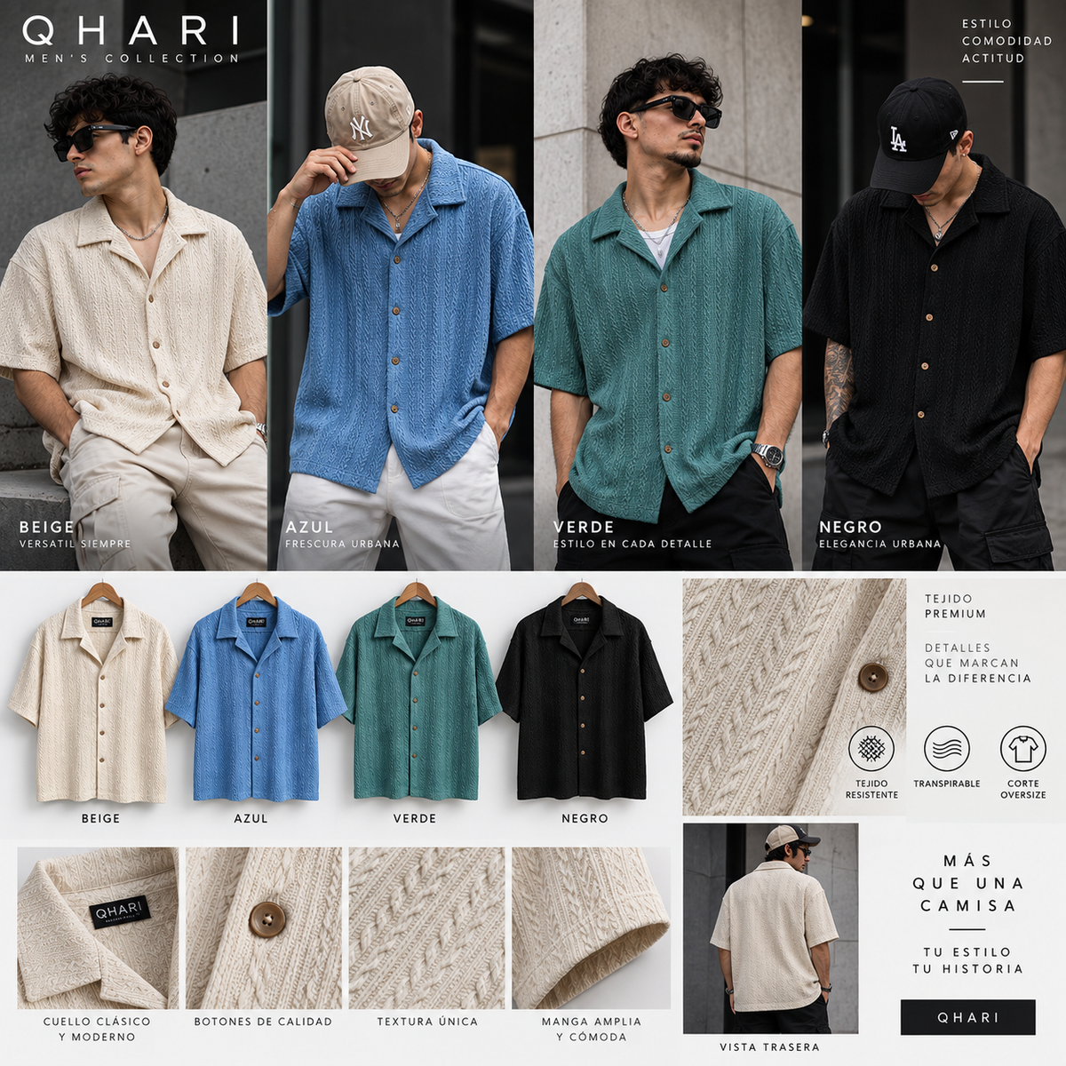 Camisero Oversize Tejido Pesado Premium