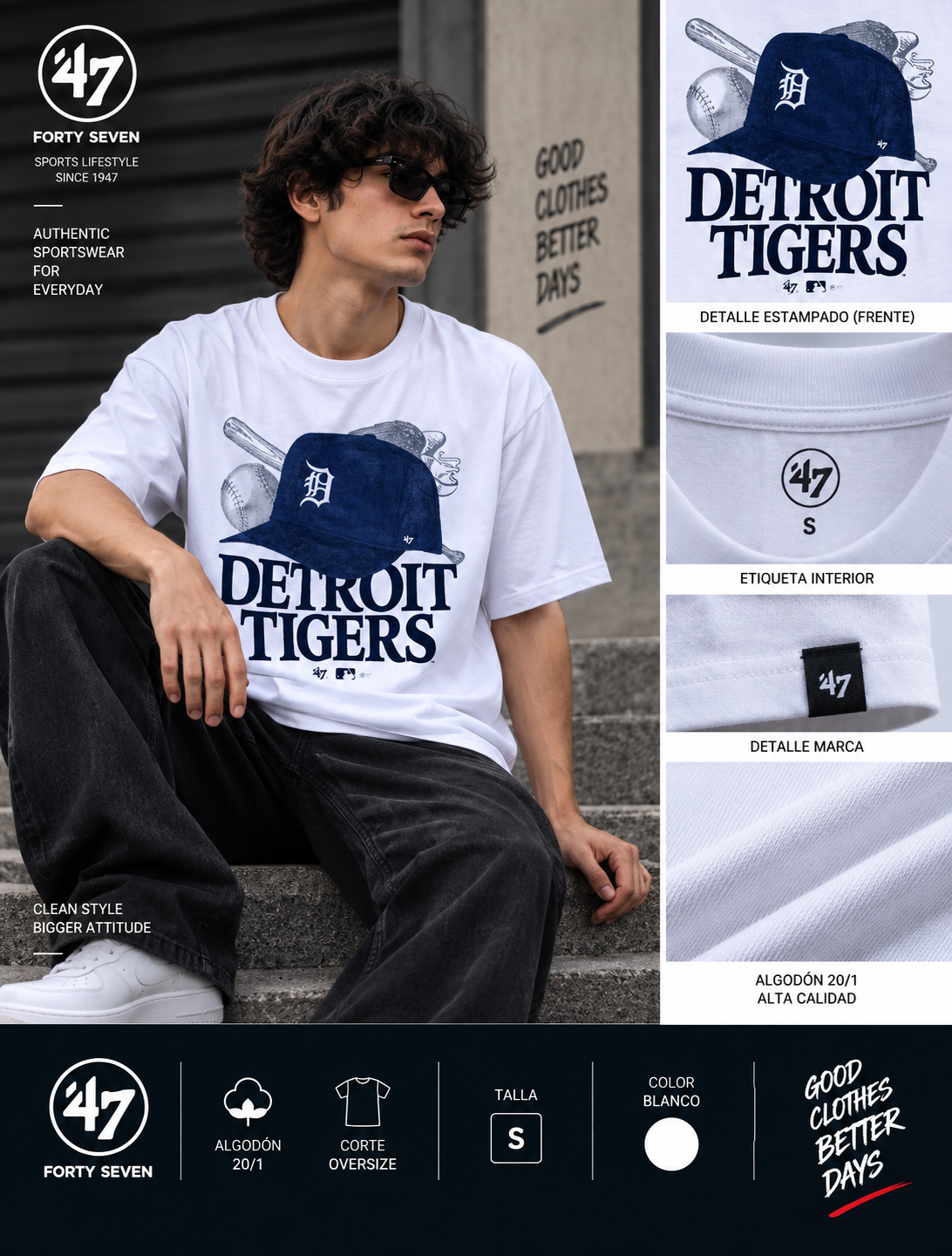Polo ’47 Detroit Tigers Original | Talla S
