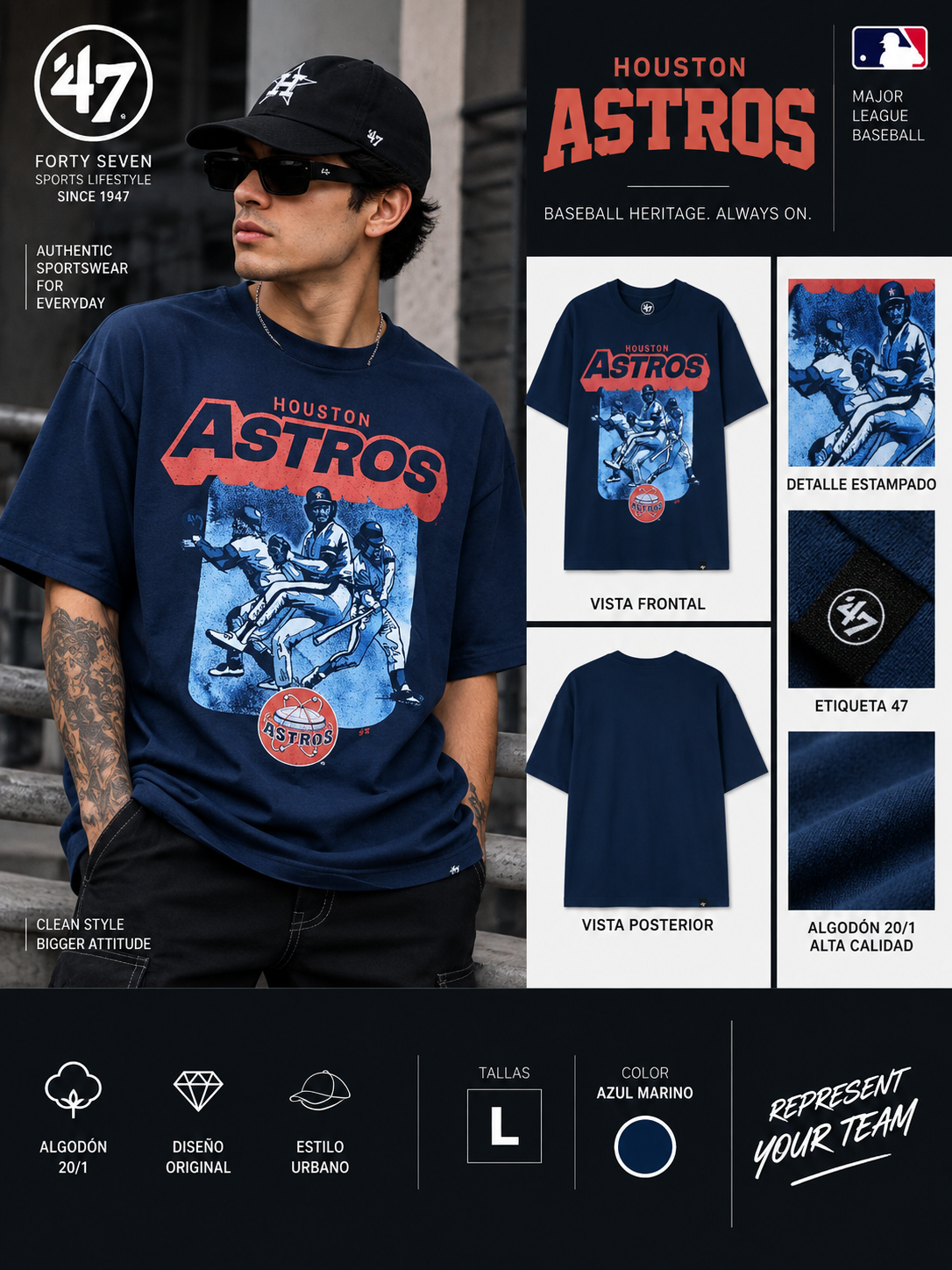 Polo ’47 Houston Astros Original | Talla L