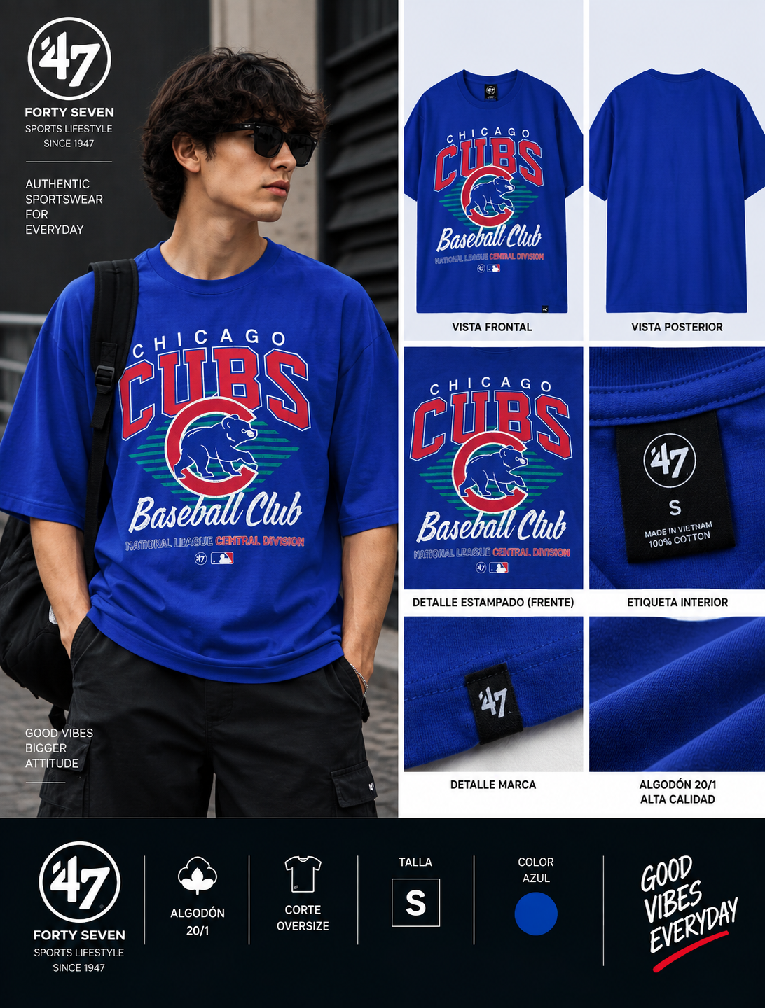Polo ’47 Chicago Cubs Baseball Original | Talla S