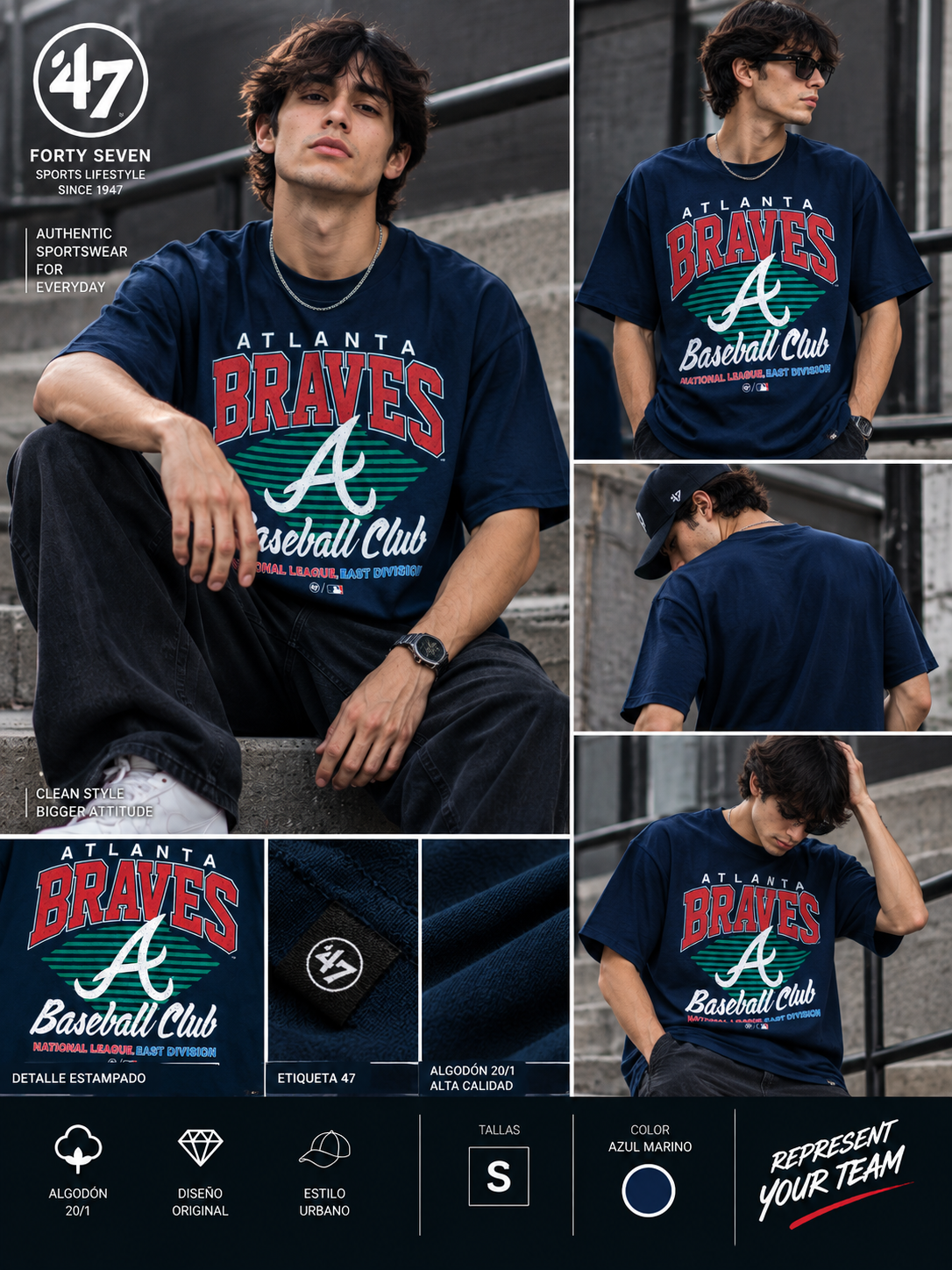 Polo ’47 Atlanta Braves Baseball Club Original | Talla S